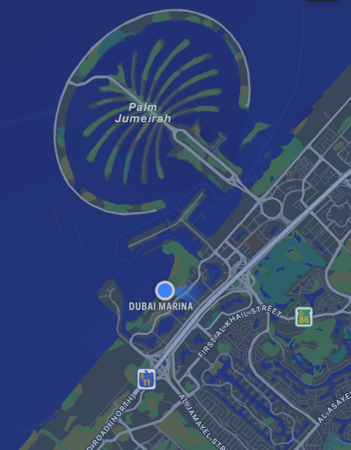 Position à Dubai Marina